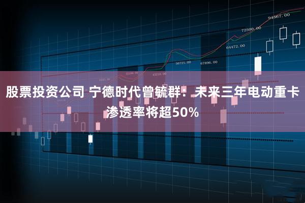 股票投资公司 宁德时代曾毓群：未来三年电动重卡渗透率将超50%
